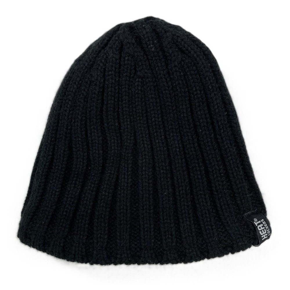 Heat Lockers Men's Insulation Yarn Thermal Beanie Hats Cap Black One Size